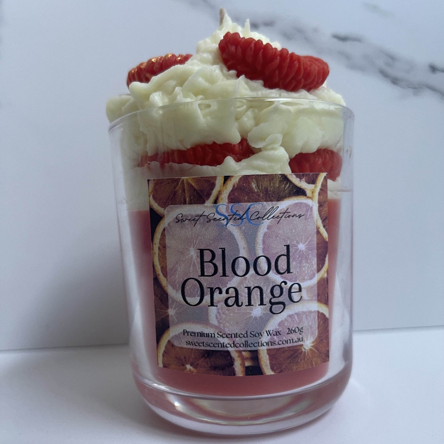 شمعة الفراولة وكريمة الصويا - 220 جم